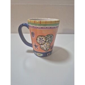AGIFTCORP HAND PAINTED COFFEE CUP MUG SANDOLLAR THEME‎